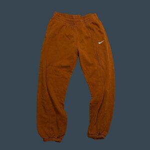 Nike Mens Orange Sweatpants Elastic Waist & Cuffs Size M
